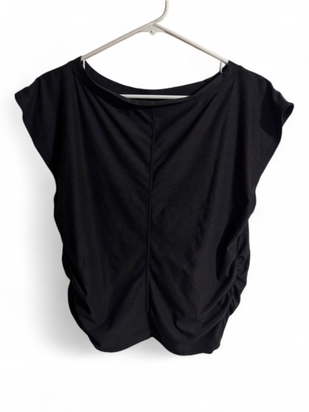 Old Navy dark grey CloudMotion ruched active top